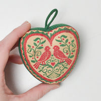 Double-Sided Heart-Shaped Vintage Pin Cushion