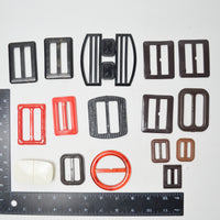 Plastic Buckles + Clasps - Set of 16