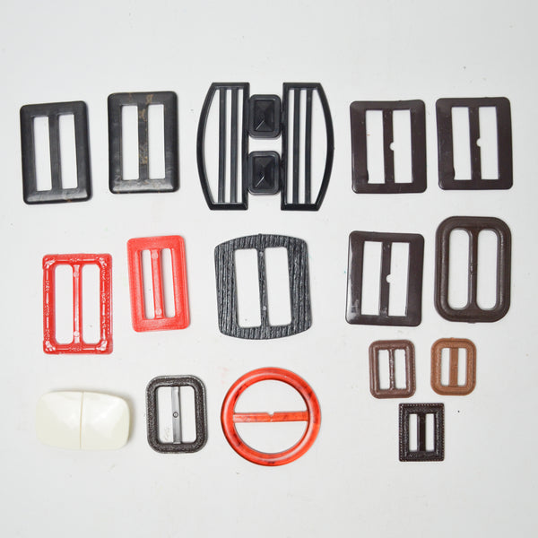 Plastic Buckles + Clasps - Set of 16