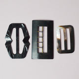 Plastic + Shell Buckles - Set of 3