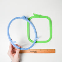 Green + Blue Machine Embroidery Hoops