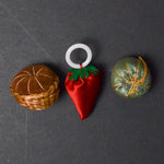 Mini Basket Pincushion + Emery Powder Fruits