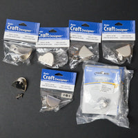 Silver Tone Manual + Magnetic Purse Clasps - 10 Sets