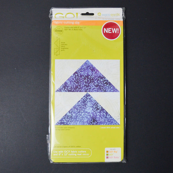 GO! Accuquilt Flying Geese Fabric Cutting Die - 3.5" x 6.5" (3" x 6" Finished)