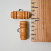 Wooden Barrel Buttons with Metal Shank - St of 2