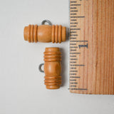 Wooden Barrel Buttons with Metal Shank - St of 2