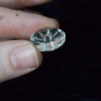 Geometric Carved Glass Buttons - Set of 3