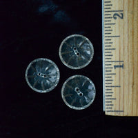 Geometric Carved Glass Buttons - Set of 3