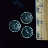 Geometric Carved Glass Buttons - Set of 3