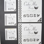 Cake Mix + Cupcake Mix Recipe Foundation Paper Piecing Pads for Quilting - Set of 5