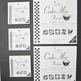 Cake Mix + Cupcake Mix Recipe Foundation Paper Piecing Pads for Quilting - Set of 5