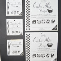Cake Mix + Cupcake Mix Recipe Foundation Paper Piecing Pads for Quilting - Set of 5