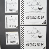 Cake Mix + Cupcake Mix Recipe Foundation Paper Piecing Pads for Quilting - Set of 5