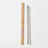 Cast Steel Double-Pointed Knitting Needles in Wooden Case
