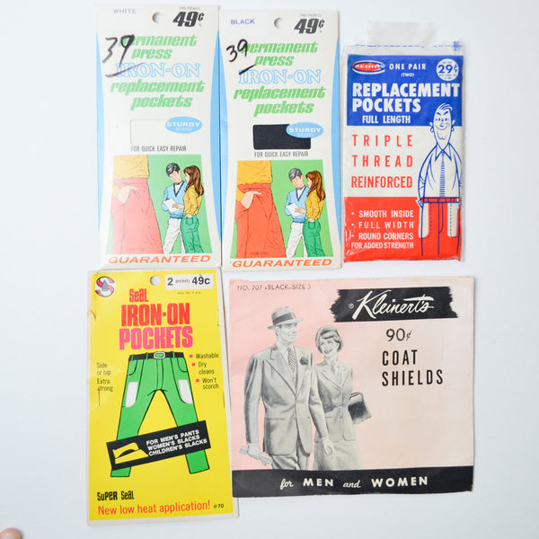 Iron-On Replacement Pocket + Coat Shields Bundle