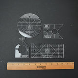 Quilter's Groove ProPebbles 1/2"-1.5" Guide, ProCircle 5 Guide + ProMini Guide