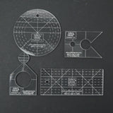 Quilter's Groove ProPebbles 1/2"-1.5" Guide, ProCircle 5 Guide + ProMini Guide