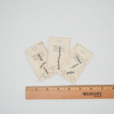 Vintage La Mode Floral Circular Buttons - Set of 9