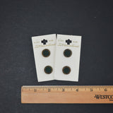 Streamline Black + Bronze Circular Buttons - Set of 4