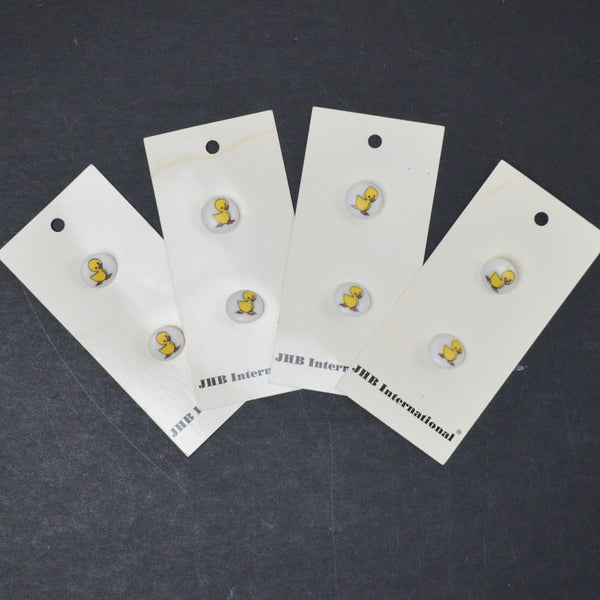 JHB Duck Illustrated Circular Buttons - Set of 8