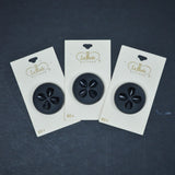 La Mode Black 1 3/8" Circular Buttons - Set of 3