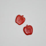 Red Apple Buttons - Set of 2