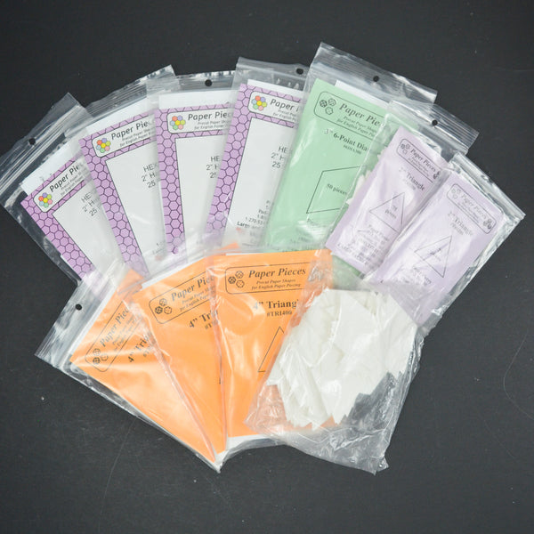 Precut Paper Shapes for English Paper Piecing - 11 Packs