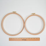 Klass 7/8" Thick Wooden Embroidery Hoops, 7" + 8" - Set of 2