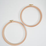 Klass 7/8" Thick Wooden Embroidery Hoops, 7" + 8" - Set of 2