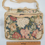 Floral Needlework Project + Notions Travel Bag