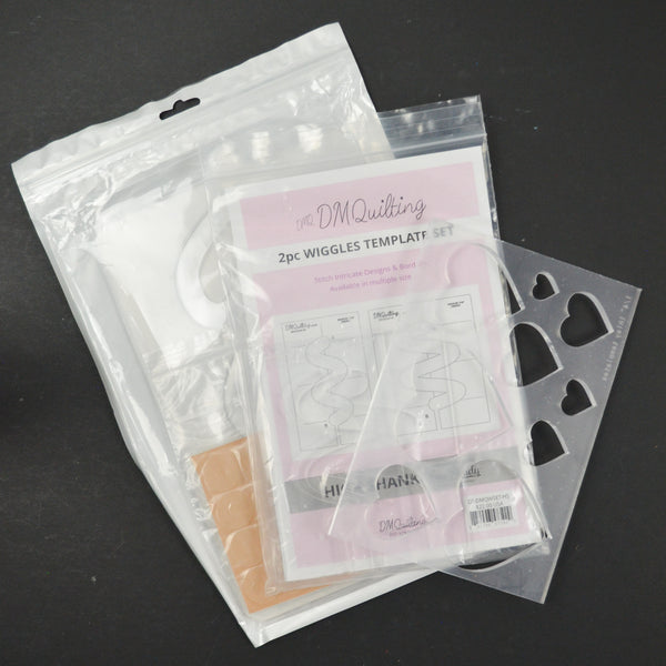 Wiggly Lines + Hearts 1/4" Template Bundle