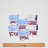 Dress It Up Patriotic American Ribbon Plastic Button Embellishment Bundle
