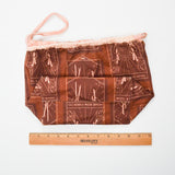 Brown Fiber Tarot Print Handmade Knitting Project Bag