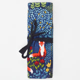 Fox + Forest Print Rolling Knitting Notion Organizer
