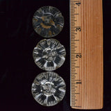 Glass Floral Buttons - Set of 3