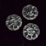 Glass Floral Buttons - Set of 3