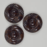 Round Celluloid Shank Buttons - Set of 3