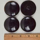 Shiny Dark Brown Coat Buttons - Set of 4