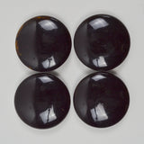 Shiny Dark Brown Coat Buttons - Set of 4