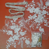 White Lace Floral Appliqués + Trim
