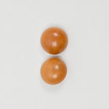 Brown Domed Buttons - Set of 2