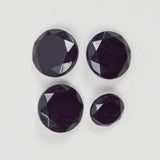 Black Glass Faceted Edge Shank Buttons - Set of 4