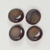Brown Plastic Shank Buttons - Set of 4