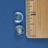 Clear Glass Shank Buttons - Set of 2