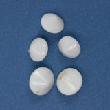 White Glass Cone Shank Buttons - Set of 5