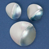 Faux Shell Domed Plastic Shank Buttons - Set of 3