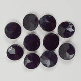 Black Glass Faceted Shank Buttons - Set of 10