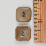 Brown Rounded Square Buttons - Set of 2