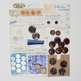 Vintage Brown + White Round Button Card Bundle