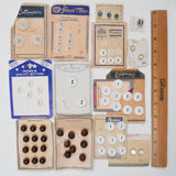 Vintage White + Brown Button Card Bundle